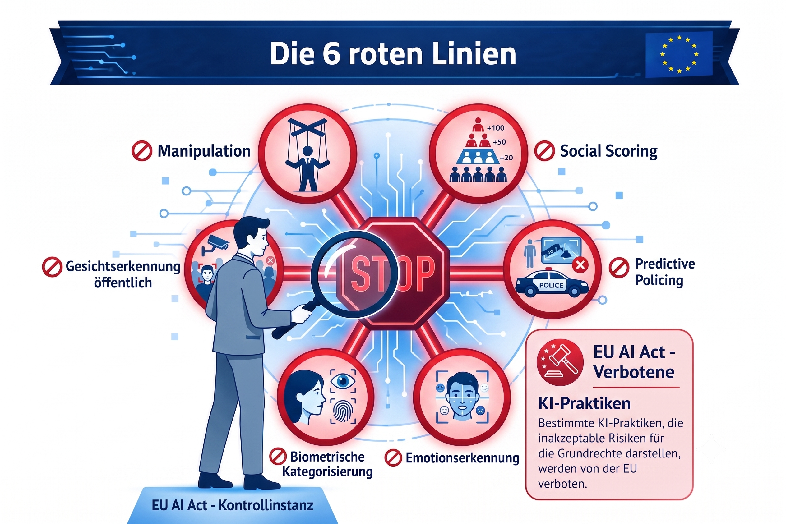 EU AI Act: Artikel 5 – Die Rote Linie: Diese KI-Praktiken sind ab sofort verboten